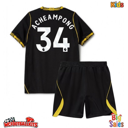 Chelsea Josh Acheampong #34 Replica Away Stadium Kit for Kids 2026-27 Short Sleeve (+ pants)